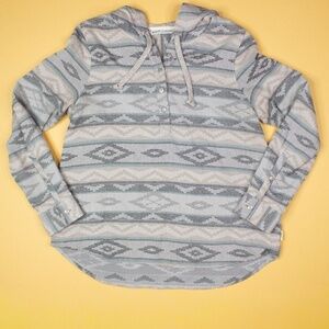 Woolrich First Light Jacquard Western Hoodie Shirt Women's Size M